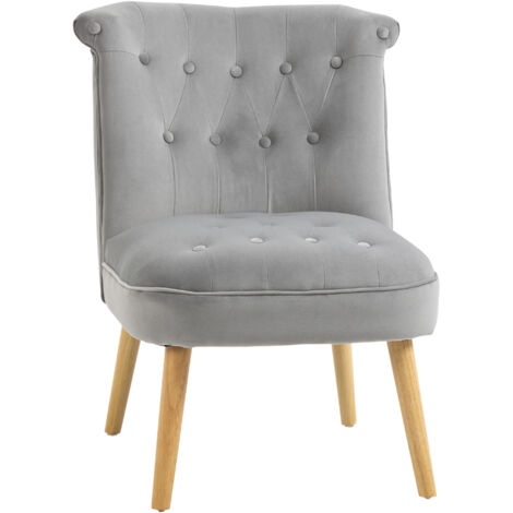 Chaise Contemporaine pour Salon et Salle à Manger avec Coussin Dossier et Tissu Velours, Dimensions 60x66x79 cm, Couleur Grise (1/5)