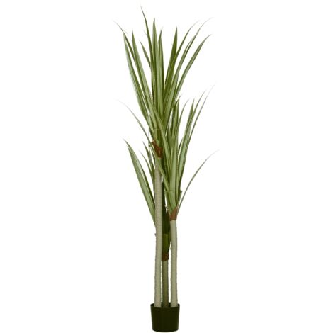 Plante Artificielle Yucca 190 cm avec 39 Feuilles en Pot Ciment et PEVA, Décoration Végétale Intérieur (1/5)