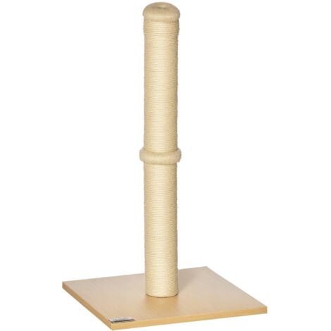 Griffoir pour Chat avec Poteau Sisal 60 cm et Base en Particules, Couleur Beige (1/5)