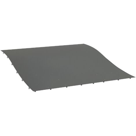 Toile de Remplacement pour Pergola 3x3 m avec 16 Trous de Drainage, 297x297 cm, Couleur Gris