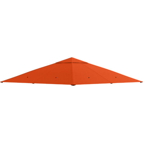 Toit de Remplacement 3x3m Orange pour Gazebo de Jardin en Polyester avec Trous d'Aération (1/5)