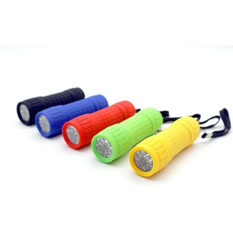 mini Lampe De Poche Cob Lampe Torche Lot De 4 Antidrapant Dsign Portable Pour Enfants Et Adultes - Lumire Blanche Revtement En Caoutchouc Avec 12 (1/3)