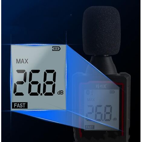 dcibelmtre (30-130 Dba/dbc) Avec Rtro-clairage Lcd, Maintien Du Maximum, Rglage De La Sensibilit Et Interrupteur (1/3)