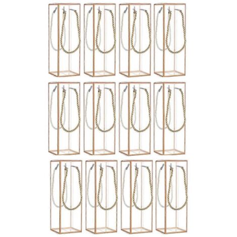 Boîte Cadeau Plastique Transparent 12 Pièces, Bordure Dorée - Emballage Luxe Transparent & Or (1/5)