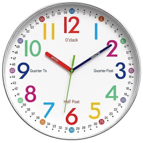 Horloge Murale Numérique 30CM Silencieuse - 12 Pouces, Design Moderne pour Maison (1/5)