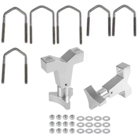 Support de Toit Universel 1-2.5 Pouces pour Jeep Wrangler JK TJ, Argenté B (1/5)