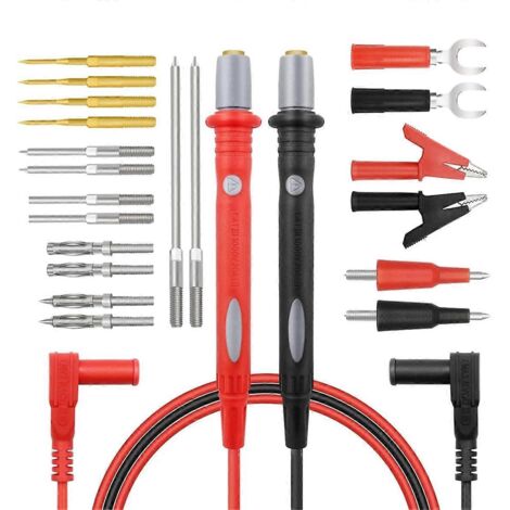 Kit de cordons de test pour multimètre, cordons de test à sonde arrière, sondes pour multimètre -- (1/5)
