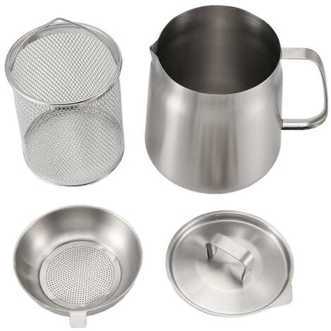 Récipient filtrant à huile polyvalent pour la cuisine, pot filtrant à huile 2L-- (1/5)