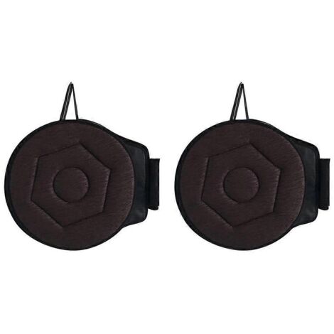 Lot de 2 coussins de siège pivotants à 360° pour voiture, coussin de siège marron de 40 cm (15,7 pouces) (1/5)