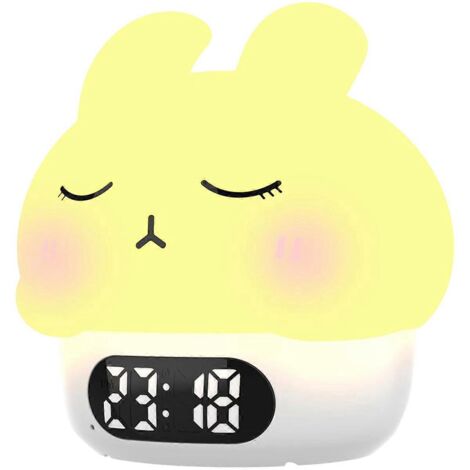 Veilleuse de nuit avec réveil, lampe de chevet en silicone avec réveil intégré. (1/5)