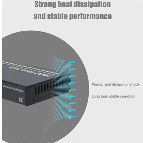 Commutateur fibre optique Gigabit Ethernet SC monomode avec prise UE (1/5)