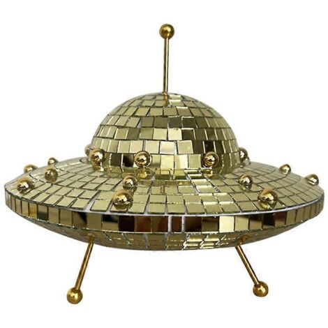 Boules réfléchissantes miroir, boule disco, OVNI, accessoires de bureau mignons dorés-- (1/5)