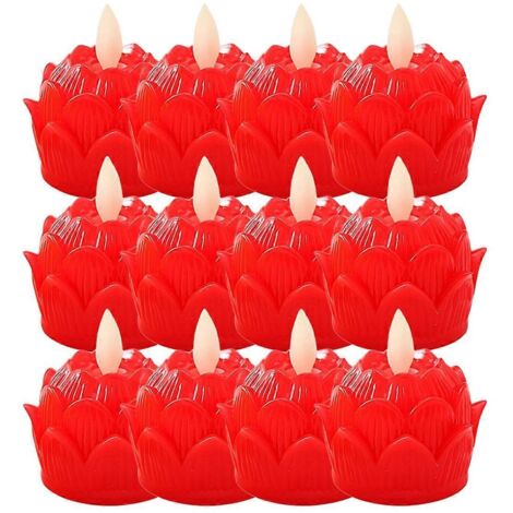 Bougie de table bouddhiste, lampe à bougie sans flamme, lumières bouddhistes, B-- (1/5)