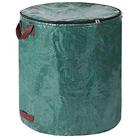 Sac à feuilles de jardin avec couvercle, sac de collecte des déchets de jardin, A-- (1/5)