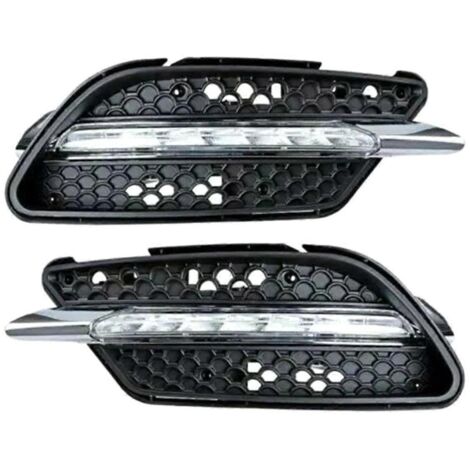 Grille de phare antibrouillard avant en nid d'abeille pour Mercedes-Benz - Noir (1/5)