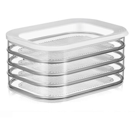 Boîte de conservation pour bacon au réfrigérateur, rangement empilable pour charcuterie --- (1/5)