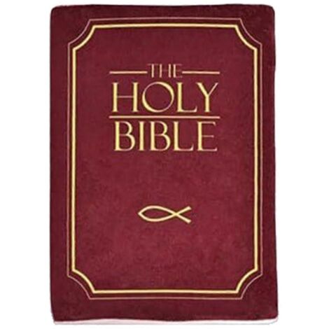 Coussin biblique Cozy Faith - Peluche en forme de livre avec verset biblique (1/5)