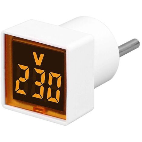 Voltmètre numérique testeur de tension avec affichage LED, prise UE jaune --- (1/5)