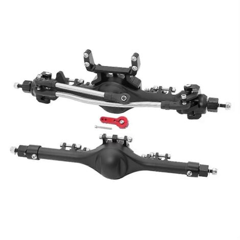 Essieux avant et arrière droits pour crawler Axial SCX10 II 1/10 noir-- (1/5)