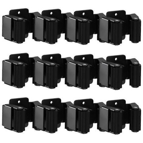 Porte-balais et porte-serpillères 12 pièces, support de rangement robuste pour outils de jardin --- (1/5)