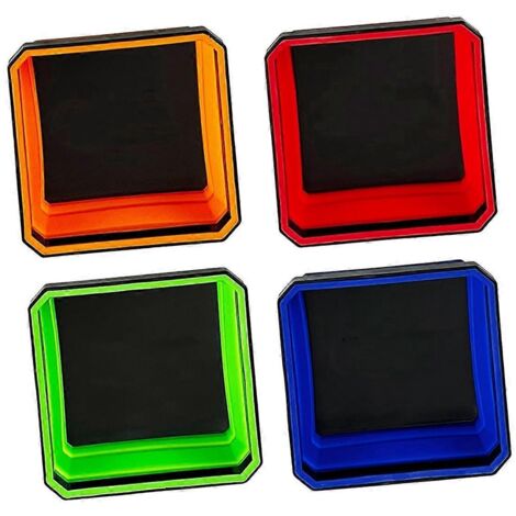 Ensemble de 4 plateaux pliables magnétiques pour outils et pièces, 4,5 pouces (1/5)
