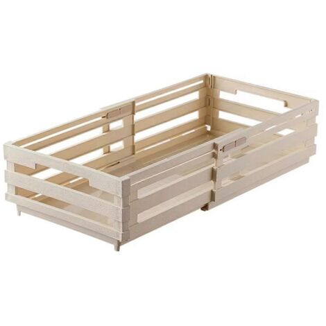 Boîte de rangement style tiroir, panier de rangement extensible pour vêtements et cuisine B-Blanc- (1/5)