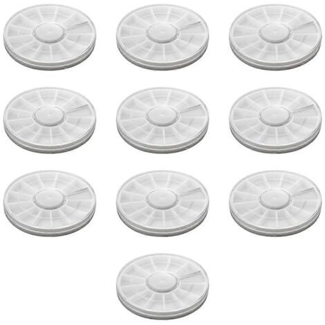 10 boîtes de rangement rotatives vides pour décorations d'ongles en plastique (1/5)