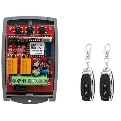 Récepteur RF de télécommande de porte de garage à code tournant 433 MHz 85-250 V (1/5)