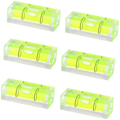 Lot de 6 niveaux à bulle carrés 10 x 10 x 29 mm pour cadres muraux (1/5)