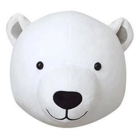 Décoration murale tête d'animal en peluche, pendentif animal en peluche A-- (1/5)
