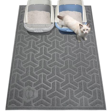 Tapis de litière pour chat, tapis de rétention de litière doux pour les pattes de chat, C-- (1/5)