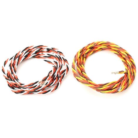 câbles d'extension servo torsadés de 5 m (16 pieds) et 20 AWG à 30/60 conducteurs -- (1/5)