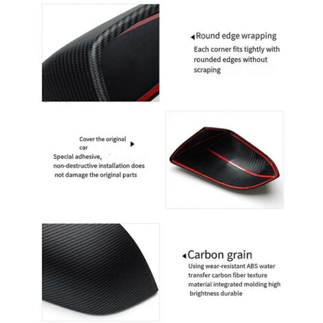 Coque de rétroviseur en fibre de carbone pour voiture Model Y - Décoration (1/5)