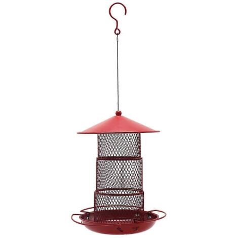 Mangeoire à oiseaux extérieure en métal avec support suspendu au toit -- (1/5)