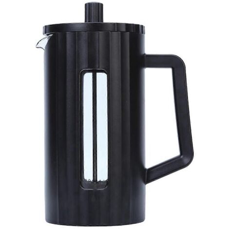 Cafetière à piston 600 ml en verre borosilicate noir (1/5)