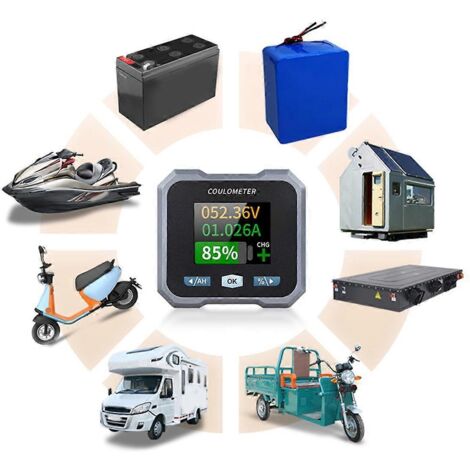 Indicateur de batterie et voltmètre pour véhicule électrique à deux roues, C-- (1/5)