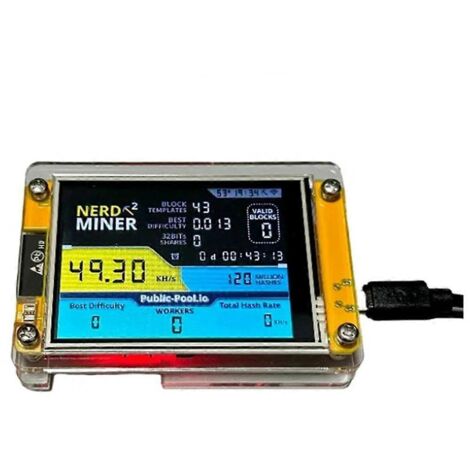 Nouveau Nerdminer V3 2,8 pouces BTC Solo Lottery Nerd Miner Crypto--