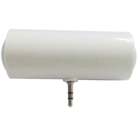 Mini haut-parleur portable 3,5 mm, mini haut-parleur amplifié blanc (1/5)