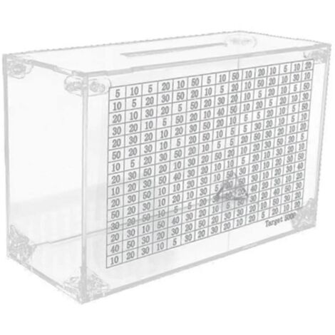 Tirelire en acrylique en forme de cochon, boîte de rangement pour économiser de l'argent, décoration intérieure --- (1/5)