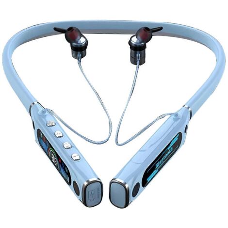 Écouteurs de sport Bluetooth avec microphone - Bleu clair (1/5)