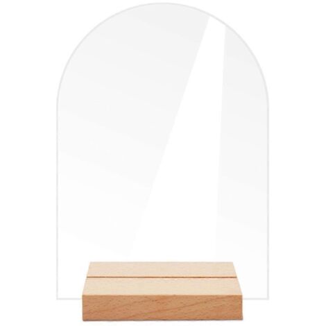 12 panneaux de table vierges en acrylique transparent avec support C--