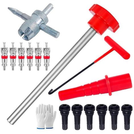 Kit d'outils pour valves de pneus, kit d'outils pour changement rapide d'obus de valve de pneu, B-- (1/5)