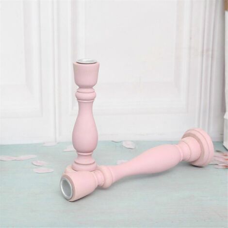 Porte-bougies en bois pour bougies piliers, pour la décoration intérieure, (6 pièces)-- (1/5)