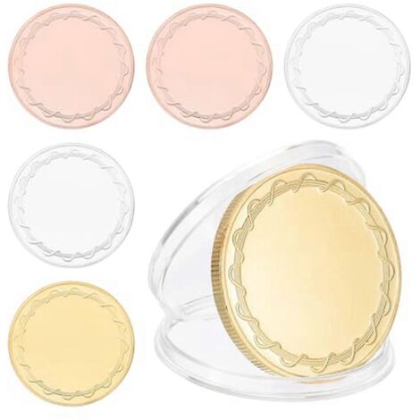 Lot de 6 pièces vierges à graver, 40 mm, assorties. (1/5)