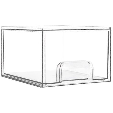 tiroir de rangement transparent empilable, organisateur de maquillage pour salle de bain -- (1/5)