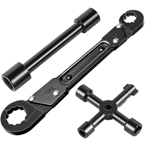 Kit de clé à angle d'arrêt, outils de plomberie, clé à angle d'arrêt pour plombier (1/5)