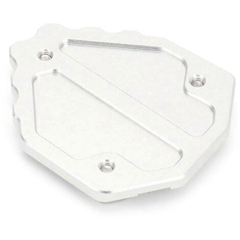 Plaque de support de béquille de moto (argentée)-- (1/3)