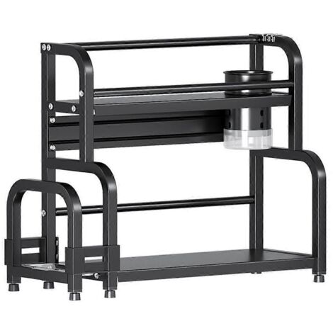Étagère de rangement de cuisine multicouche en acier inoxydable - Assaisonnement, baguettes - (1/5)