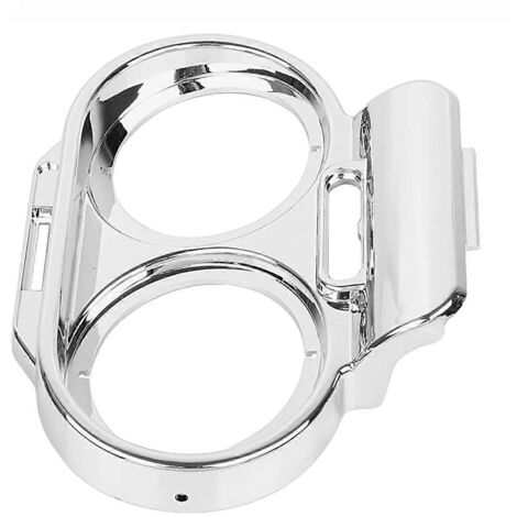 Cache-compteur chromé pour carénage de compteur de vitesse Harley Road Glide - Argent chromé (1/5)