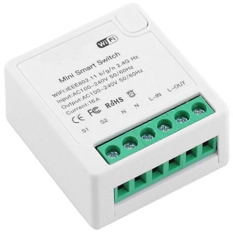 Interrupteur intelligent TUYA MiNi 16A, version sans compteur, interrupteur Wi-Fi intelligent (1/5)